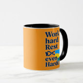 Work Hard Rest Even Harder Beach Lifestyle Design マグカップ (正面右)