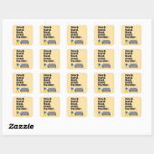 Work Hard Rest Even Harder Minimal Quote Design スクエアシール (シート)