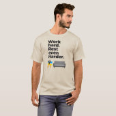Work Hard Rest Even Harder Minimal Quote Design Tシャツ (正面フル)