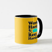 Work Hard Rest Harder Funny Lifestyle Shirt マグカップ (正面右)
