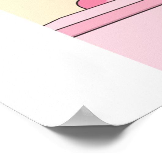 work hard towards goals Wall art ポスター (角)