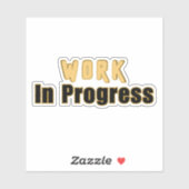 Work In Progress – Funny Motivational シール (シート)
