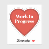 Work In Progress Heart Sticker - Relatable Sticker シール (シート)