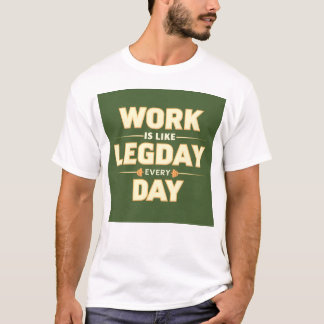Work is like leg day every day tシャツ