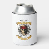 Work Like A Captain Party Like A Pirate Skull Joll 缶クーラー (缶正面)