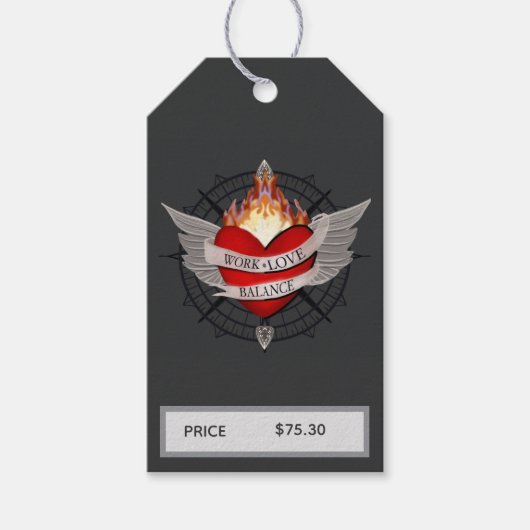 Work Love Balance Compass Price ギフトタグ (正面)