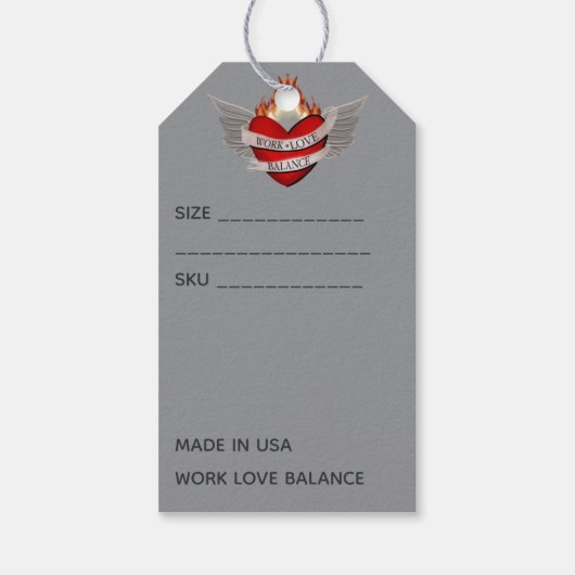 Work Love Balance Compass Price ギフトタグ (裏面)