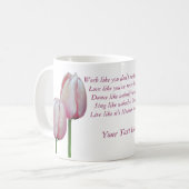 Work Love Dance Sing Tullips 感動的 コーヒーマグカップ (正面左)