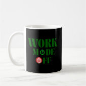 Work Mode Off Funny Office Power Button Coffee コーヒーマグカップ (左)