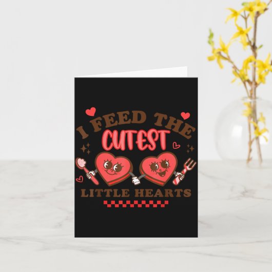 Work Of Heart School Lunch Lady Cafeteria Worker V カード (黄色い花)