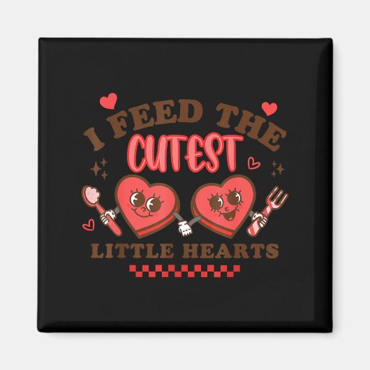 Work Of Heart School Lunch Lady Cafeteria Worker V マグネット (正面)