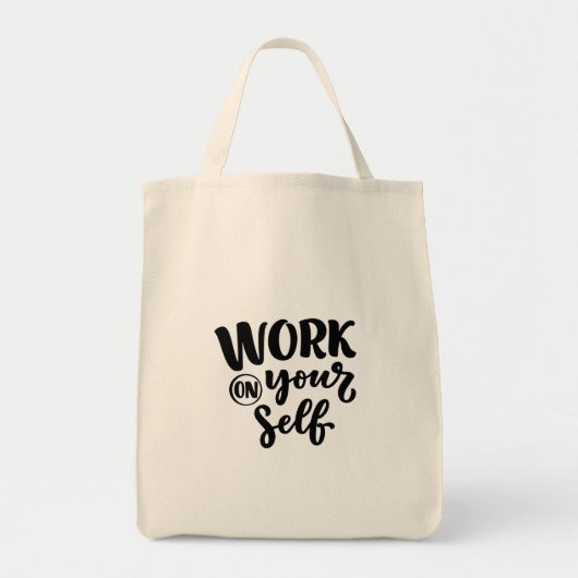 work on yourself トートバッグ (正面)