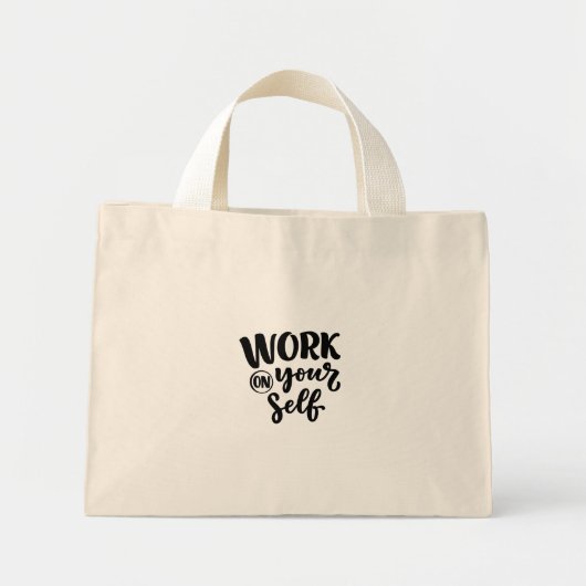 work on yourself ミニトートバッグ (正面)