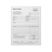 Work Order Company Logo ノートパッド (回転)