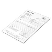 Work Order Company Logo ノートパッド (アングル)