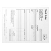 Work Order Company Logo ノートパッド (正面)