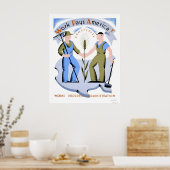 Work Pays America 1939 WPA ポスター (キッチン)