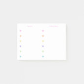 Work | Personal Pastel Hearts チェックリスト ポストイット (正面)