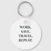 Work. Save. Travel. Repeat.   キーホルダー (正面)