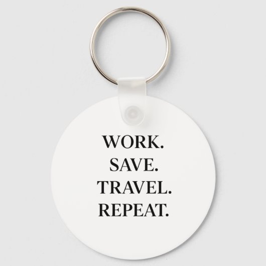 Work. Save. Travel. Repeat.   キーホルダー (裏面)