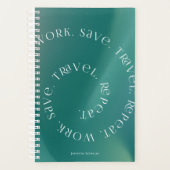 Work Save Travel Repeat Personalized Planner プランナー手帳 (正面)