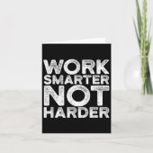 Work Smarter Not Harder Motivational Apparel  カード (正面)