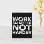 Work Smarter Not Harder Motivational Apparel  カード (黄色い花)