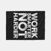 Work Smarter Not Harder Motivational Apparel  フリースブランケット (正面(横))