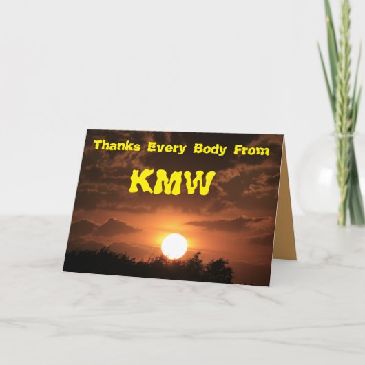 Work Thank You Greeting Card サンキューカード (正面)