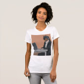 Work Till You Drop – Skeleton Office Humor Hallowe Tシャツ (正面フル)