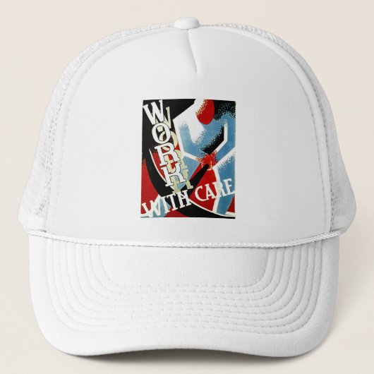 Work With 気に - ヴィンテージ抑制の時代WPAポスター キャップ (正面)