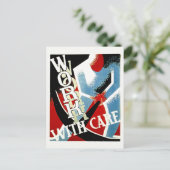 Work With 気に - ヴィンテージ抑制の時代WPAポスター ポストカード (スタンド正面)