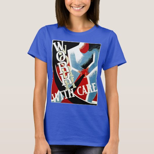 Work With 気に - ヴィンテージ抑制の時代WPAポスター Tシャツ (正面)