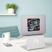 Work With Intention シール (デスク上のノートパソコン)