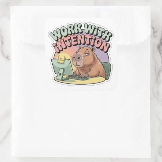 Work With Intention スクエアシール (バッグ)