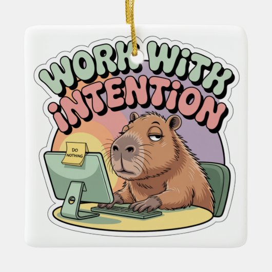 Work With Intention セラミックオーナメント (正面)