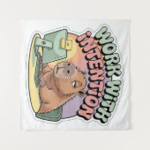 Work With Intention タペストリー (正面(横))