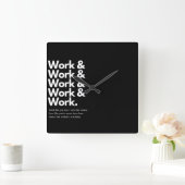 Work Work Stylish Wall Clock , square acrylic. スクエア壁時計 (ホーム)