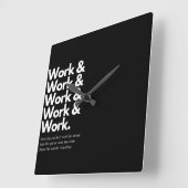 Work Work Stylish Wall Clock , square acrylic. スクエア壁時計 (傾斜)