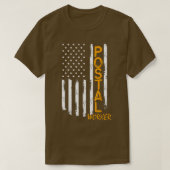 Worker American Distressed Flag US Postal Service Tシャツ (デザイン正面)