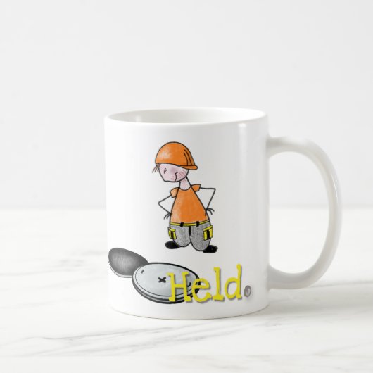 Worker Bauarbeiter Mug Tasse Straßenbau Comic コーヒーマグカップ (右)
