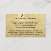 Worker Examining Lumber at the Mill 名刺 (裏面)