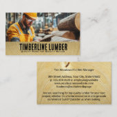 Worker Examining Lumber at the Mill 名刺 (正面/裏面)