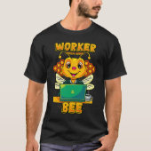 Worker From Home Bee  Telecommuter Tシャツ (正面)