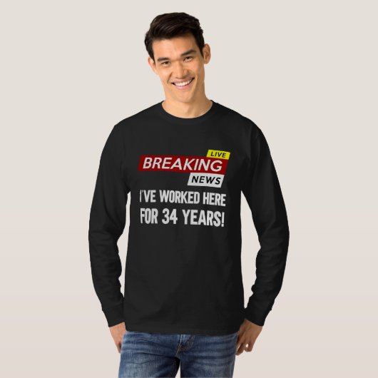 Worker work anniversary appreciation worked here f tシャツ (正面フル)