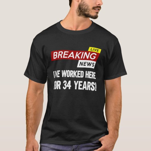 Worker work anniversary appreciation worked here f tシャツ (正面)