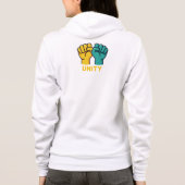 Workers Over Billionaires - はっきりした活動家声明 パーカ (裏面)