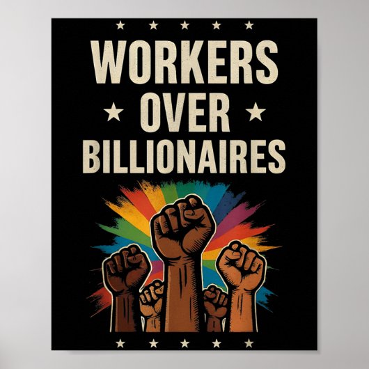 Workers Over Billionaires Protest Labor Day ポスター (正面)