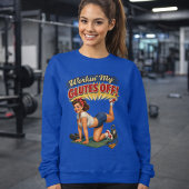 Workin Glutes -Funny Retro Gym Pin-Up- Activewear スウェットシャツ