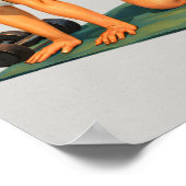 Workin My Glutes -Funny Retro Fitness Pin-Up- Gym ポスター (角)